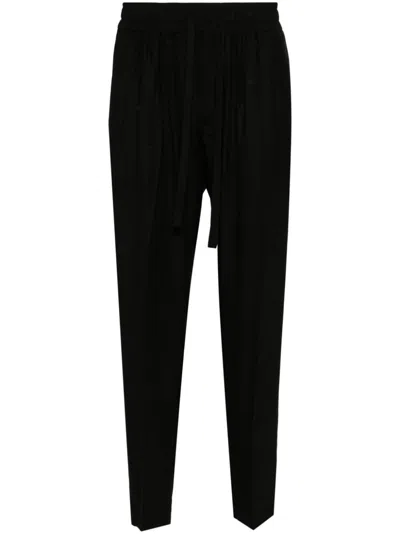 Dolce & Gabbana Jacquard Trousers In Black  