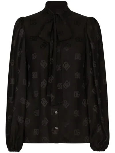 DOLCE & GABBANA DG-JACQUARD SILK SHIRT