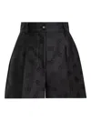 Dolce & Gabbana Jacquard Shorts In Black
