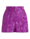 Dolce & Gabbana Jacquard Shorts In Purple