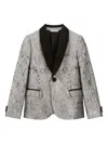 Dolce & Gabbana Jacquard Single-breasted Jacket In Gray