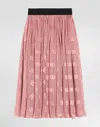 Dolce & Gabbana Jacquard Skirt With Dg Logo In Pink