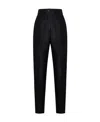 Dolce & Gabbana Floral-jacquard Tailored Trousers In Black