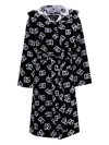 Dolce & Gabbana Jacquard Terry Bath Robe In Black