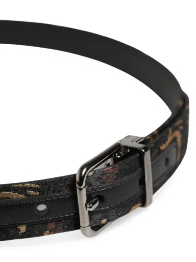 Dolce & Gabbana Jacquard-patterned Buckle Belt In Multi