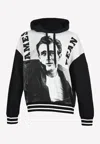 Dolce & Gabbana James Dean Print Hooded Sweatshirt In Monochrome