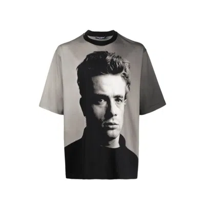 Dolce & Gabbana James Dean Print T-shirt In Black