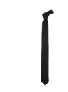 Dolce & Gabbana Black Tie With Tie Closure On The Rear And All-over Logo Embroidery In Silk Man In Black