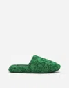 Dolce & Gabbana Jaquard Cotton Terry Slippers In Multicolor
