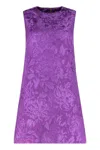 Dolce & Gabbana Mini Dress With Brocade Effect In Black