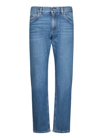 Dolce & Gabbana Regular Fit Dg Blue Jeans