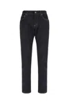 Dolce & Gabbana Trousers With Belt Loops And Contrast Stitching In Blue