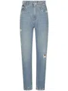 Dolce & Gabbana Jeans With A Worn Effect In Multi