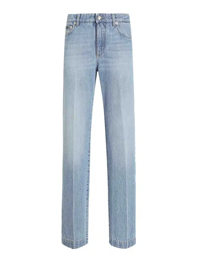 DOLCE & GABBANA JEANS BOOT-CUT - AZUL