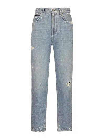 DOLCE & GABBANA VAQUEROS RECTOS - AZUL