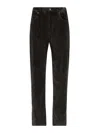 Dolce & Gabbana Charcoal Stretch Corduroy Pant In Black