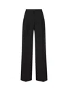 Dolce & Gabbana Womens High-rise Wide-leg Wool Trousers Melange Grigi In Black
