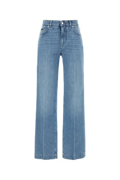 Dolce & Gabbana Old Crisp Straight Leg Denim Pants In Blue