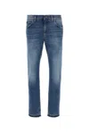 Dolce & Gabbana Logo Embroidery Jeans In Blue