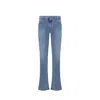 Dolce & Gabbana Logo-patch Low-rise Bootcut Jeans In Blue