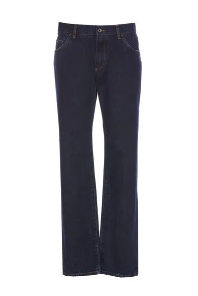 Dolce & Gabbana Mid-rise Straight-leg Jeans In Blue