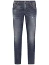 Dolce & Gabbana Regular-fit Blue Wash Stretch Jeans In Blue