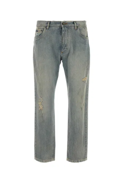 Dolce & Gabbana Denim Jeans In Grey