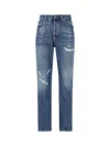 Dolce & Gabbana Stretch Cotton Jeans In Blue