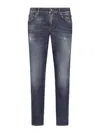 Dolce & Gabbana Men's Distressed Effect Skinny Jeans In Blue