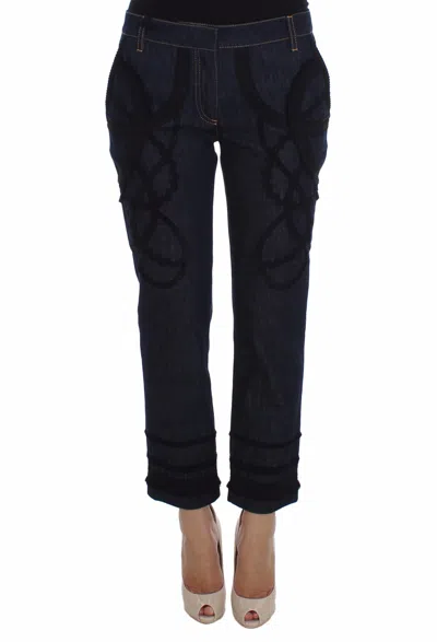 Pre-owned Dolce & Gabbana Jeans Blue Denim Cotton Capri Torero Pants It40 /us6 /s Rrp $940