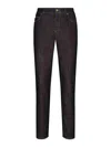 Dolce & Gabbana Logo-appliqué Decorative-stitching Straight-leg Jeans In Dark Blue