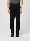 Dolce & Gabbana Black Skinny Jeans With Logo Plaque At The Back In Stretch Cotton Denim Man In Black