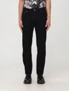 Dolce & Gabbana Black Skinny Jeans With Logo Plaque At The Back In Stretch Cotton Denim Man In 黑色