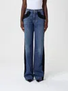 Dolce & Gabbana Dolce&gabbana Lace Trim Straight Leg Jeans In Blue
