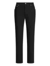 Dolce & Gabbana Classic Five-pocket Straight Leg Jeans With Front Button Fastening In Black