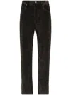 Dolce & Gabbana Charcoal Stretch Corduroy Pant In Black
