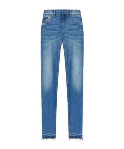 Dolce & Gabbana Jeans With Belt Loops In Blue