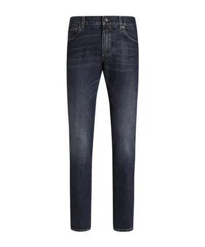 Dolce & Gabbana Jeans With Belt Loops In Blue