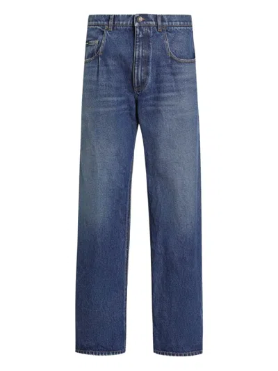 DOLCE & GABBANA JEANS WITH LOGO APPLIQUÉ