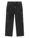 Dolce & Gabbana Logo-plaque Cargo Jeans In Black