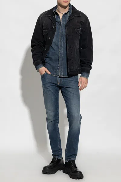 Dolce & Gabbana Jeans With Logo In Navy Blue