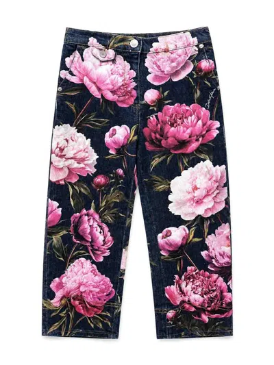 Dolce & Gabbana Kids' Jeans With Print In Black