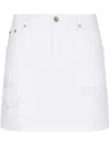 Dolce & Gabbana Distressed-finish Denim Miniskirt In White
