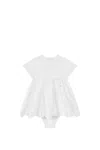 Dolce & Gabbana Jersey And Poplin Dress With Dolce&gabbana Logo In White
