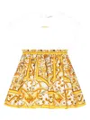 Dolce & Gabbana Print Short-sleeve Dress In Yellow