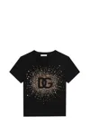 Dolce & Gabbana Jersey And Rhinestone T-shirt In Back