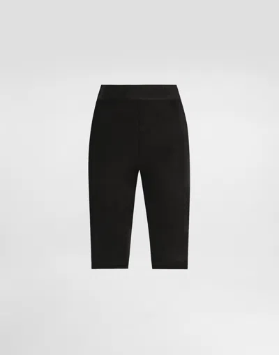 Dolce & Gabbana Jersey Biker Shorts In Black