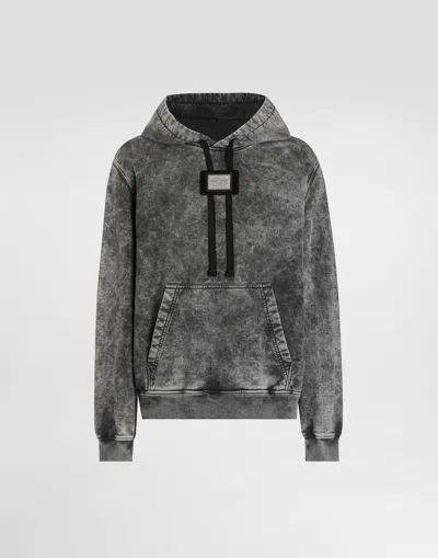 Dolce & Gabbana Jersey Hoodie In Black