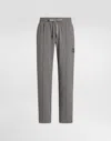 Dolce & Gabbana Logo-embroidered Side-stripe Track Pants In Gray