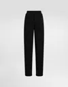 Dolce & Gabbana Jersey Jogging Pants With Cut-out And Dg Logo In Black